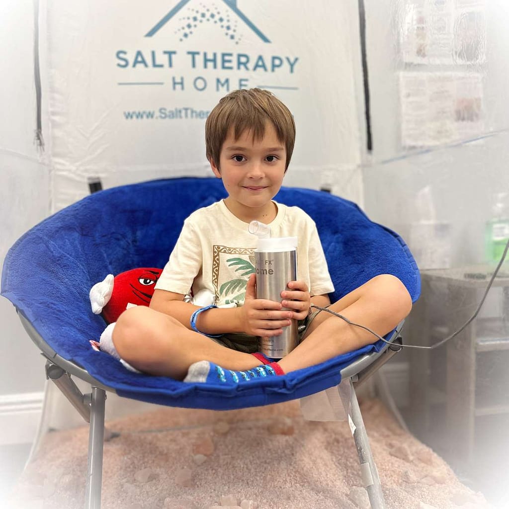 Salt therapy for allergies and respiratory issues.