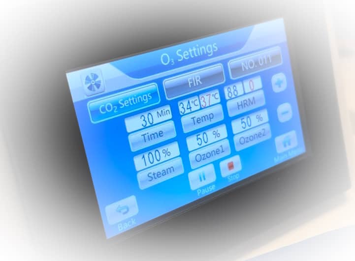 HOCATT Ozone Sauna settings