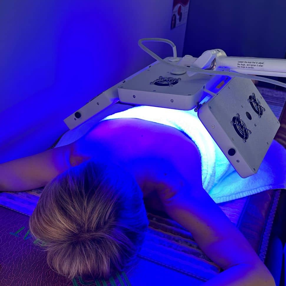 Blue Light Therapy helps reduce acne